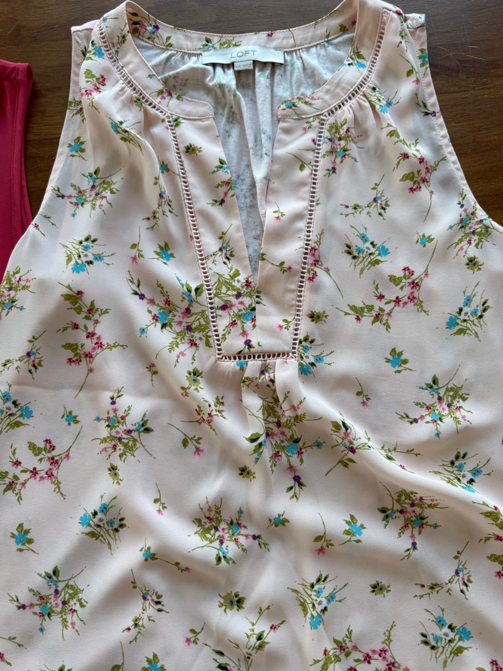 LOFT mixed media shell blouses x2 size XS